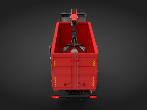 Waste Handling Crane Truck 3D Model