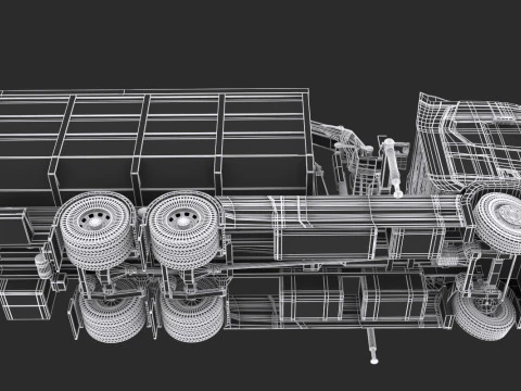 Waste Handling Crane Truck 3D Model