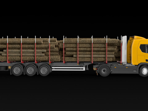 Scania R Timber Truck Model 3D