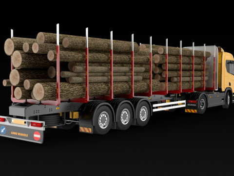 Scania R Timber Truck Model 3D