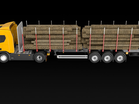 Scania R Timber Truck Model 3D