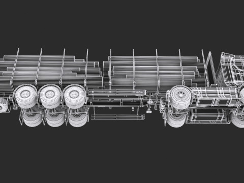 Scania R Timber Truck Model 3D