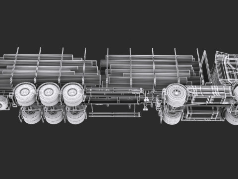 Scania R Timber Truck Model 3D