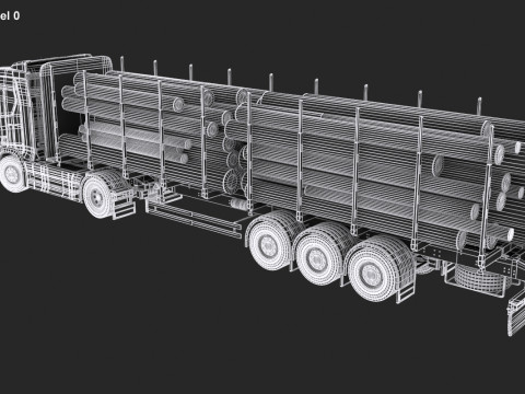 Scania R Timber Truck Model 3D