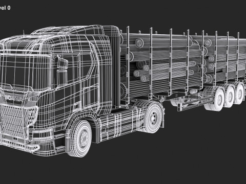 Scania R Timber Truck Model 3D