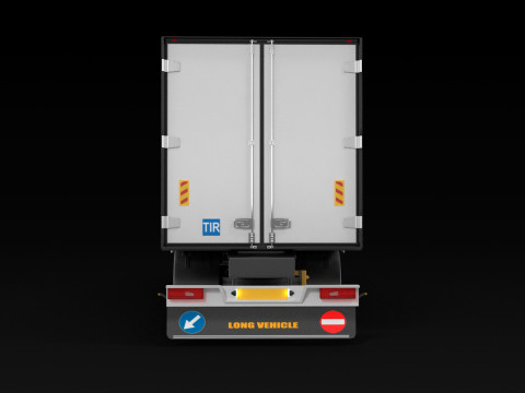 Scania R500 Box Trailer 3D Model