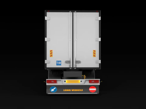 Scania R500 Box Trailer 3D Model