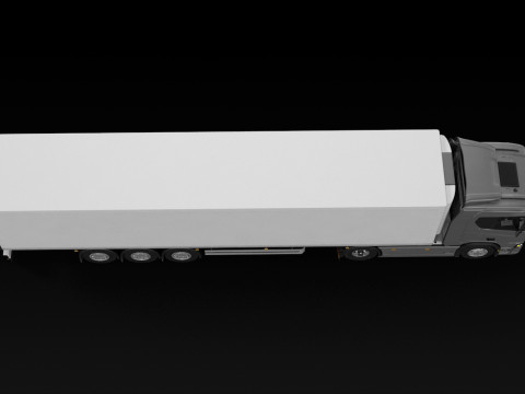 Scania R500 Box Trailer 3D Model