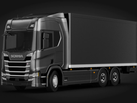 Scania R 2017 Box Truck 3D 모델