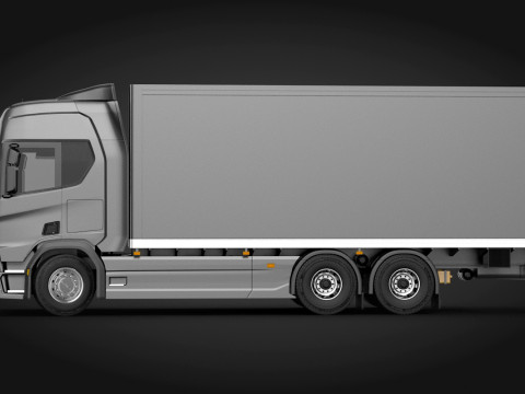 Scania R 2017 Box Truck 3D 모델