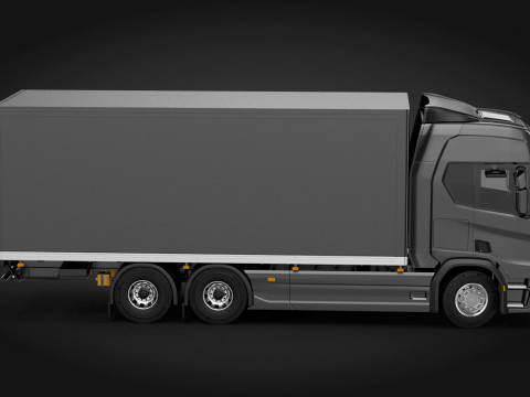 Scania R 2017 Box Truck 3D 모델