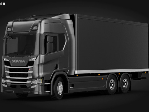 Scania R 2017 Box Truck 3D 모델