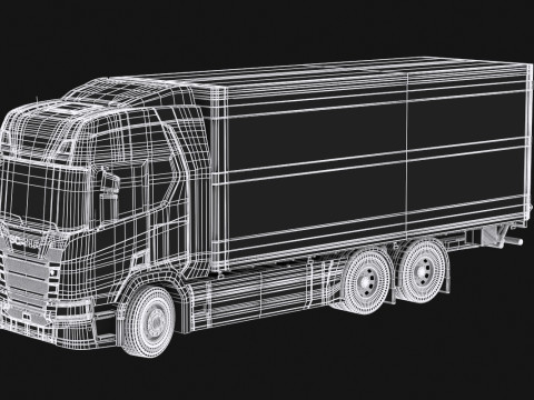 Scania R 2017 Box Truck 3D 모델