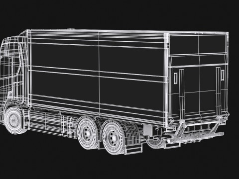 Scania R 2017 Box Truck 3D 모델