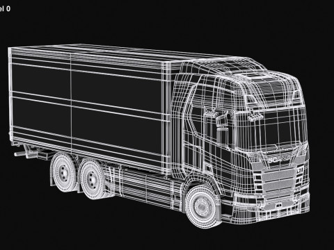 Scania R 2017 Box Truck 3D 모델