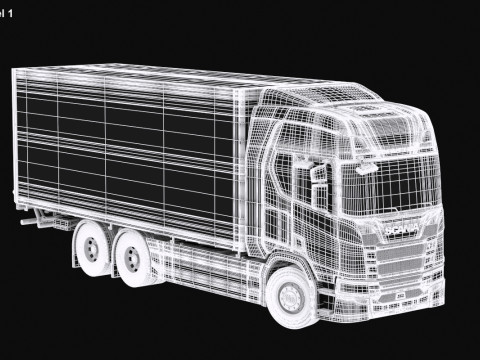 Scania R 2017 Box Truck 3D 모델