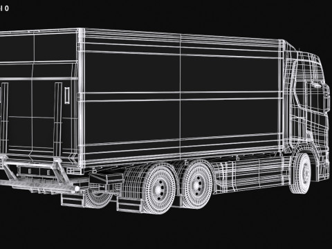 Scania R 2017 Box Truck 3D 모델