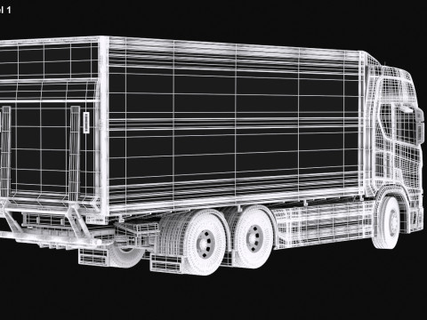 Scania R 2017 Box Truck 3D 모델