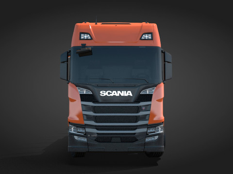 Scania Logging Truck and Trailer 3D Model
