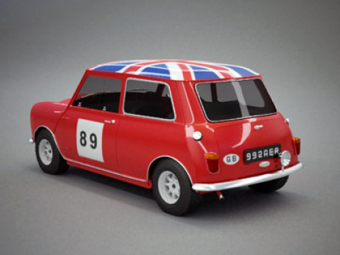 Austin Mini Mk I Rally 3D Model