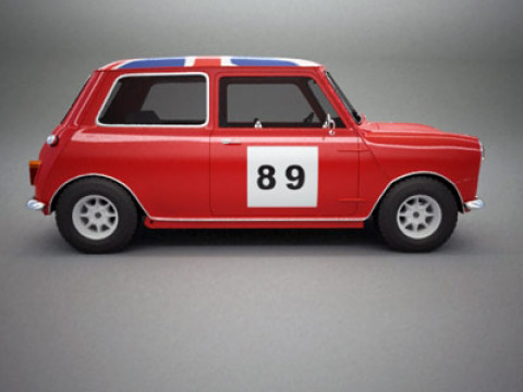 Austin Mini Mk I Rally 3D Model
