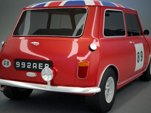 Austin Mini Mk I Rally 3D Model