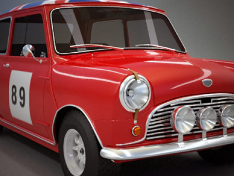 Austin Mini Mk I Rally 3D Model