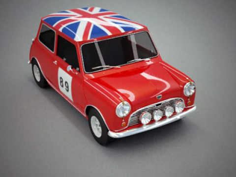 Austin Mini Mk I Rally 3D Model