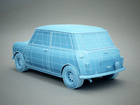 Austin Mini Mk I Rally 3D Model