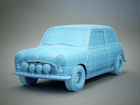 Austin Mini Mk I Rally 3D Model