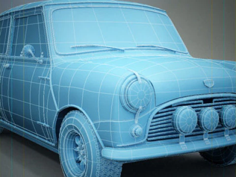 Austin Mini Mk I Rally 3D Model