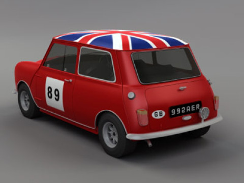 Austin Mini Mk I Rally 3D Model