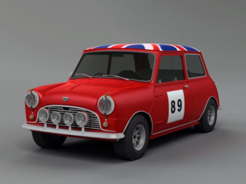 Austin Mini Mk I Rally 3D Model