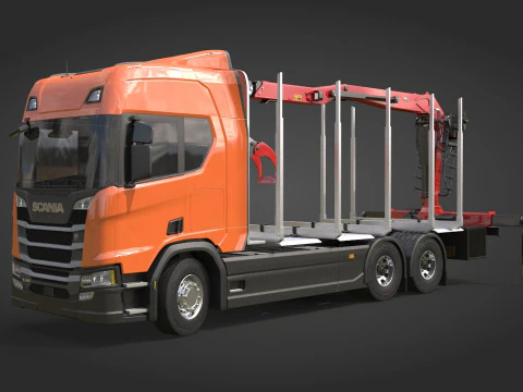 Scania Logging Truck 3D Model