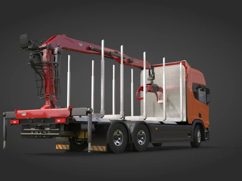 Scania Logging Truck 3D Model