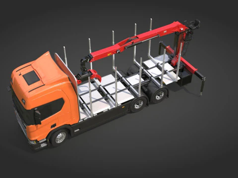 Scania Logging Truck 3D Model