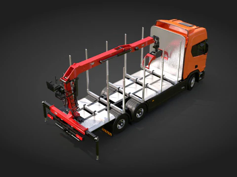 Scania Logging Truck 3D Model