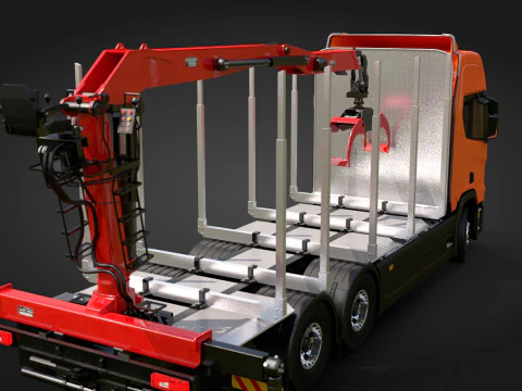 Scania Logging Truck 3D Model
