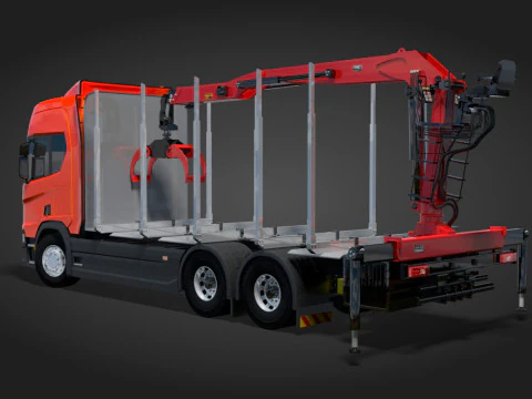 Scania Logging Truck 3D Model