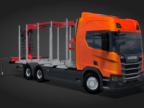 Scania Logging Truck 3D Model