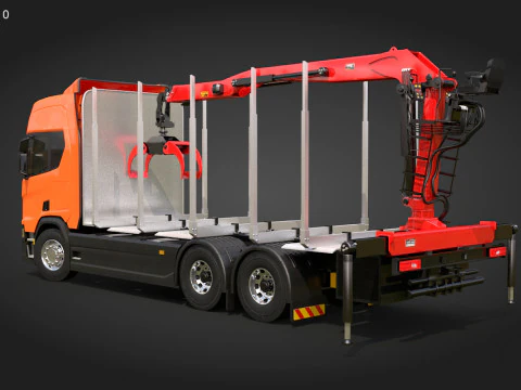 Scania Logging Truck 3D Model