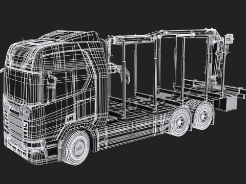 Scania Logging Truck 3Dモデル