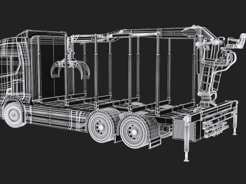 Scania Logging Truck 3Dモデル