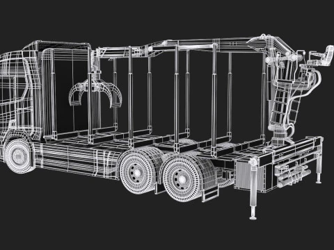 Scania Logging Truck 3D Model