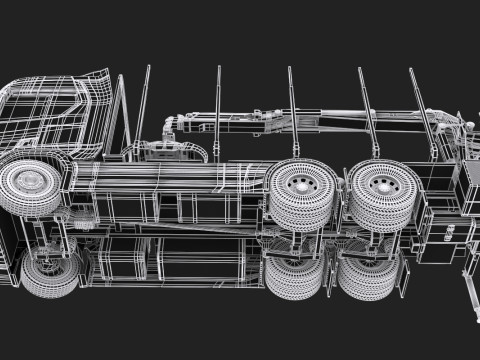 Scania Logging Truck 3Dモデル