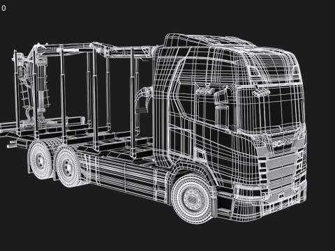 Scania Logging Truck 3Dモデル
