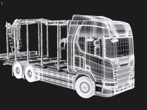 Scania Logging Truck 3Dモデル