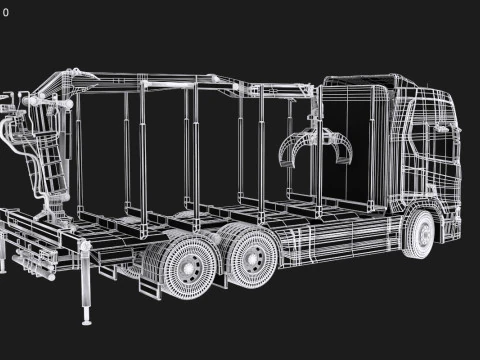 Scania Logging Truck 3D Model