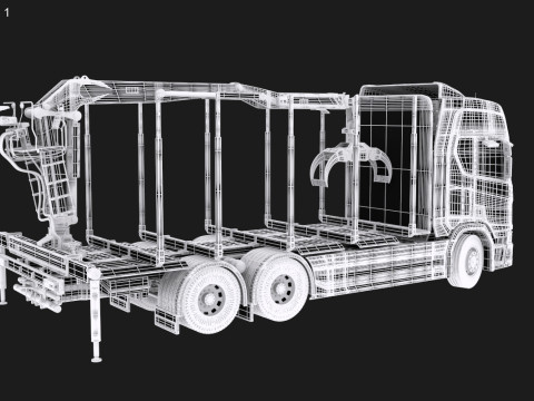 Scania Logging Truck 3Dモデル