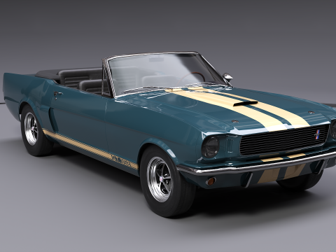 머스탱 쉘비 GT350 1966 컨버터블 3D 모델